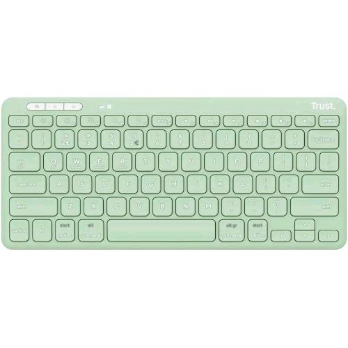 TRUST LYRA COMPACT WIRELESS TASTIERA WIRELESS COMPATTA MULTIDISPOSITIVO LAYOUT ITALIANO VERDE