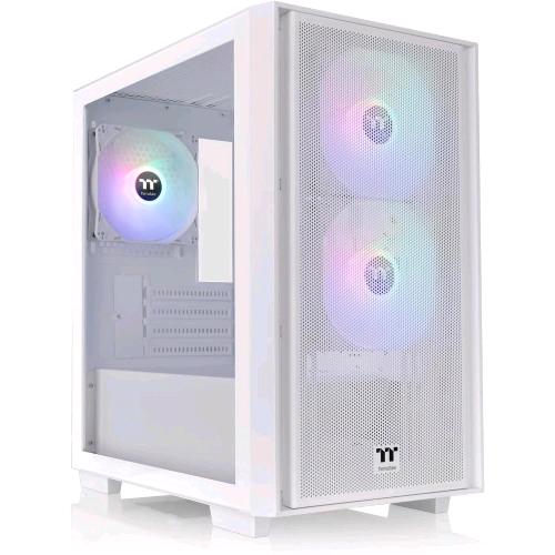 THERMALTAKE VERSA H16 TG ARGB MICRO TOWER FONTALE A RETE PANNELLO LATERALE IN VETRO TEMPERATO 3 VENTOLE ARGB 120mm SNOW WHITE