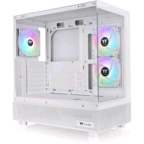THERMALTAKE VIEW 270 PLUS TG ARGB MID TOWER PANNELLO FRONTALE E LATERALE IN VETRO TEMPERATO 3 VENTOLE ARGB SNOW WHITE