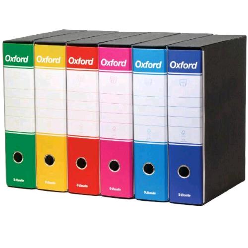ESSELTE OXFORD COLOR MIX V2 REGISTRATORE IN CARTONE 350X295X85 mm COLORI ASSORTITI CONF 6 Pz.