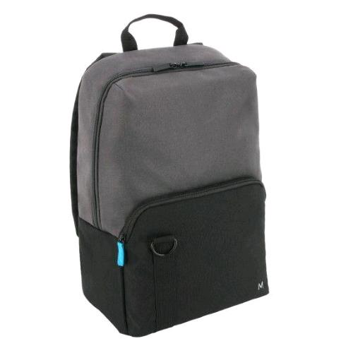 MOBILISCASE THEONE ESSENTIAL ZAINO PER NOTEBOOK DA 15.6" TASCA FRONTALE GRIGIO NERO