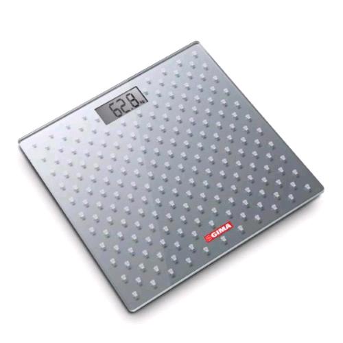 GIMA BILANCIA PESA PERSONE DIGITALE IN VETRO 30X30 CM PORTATA 150 KG GRIGIO 