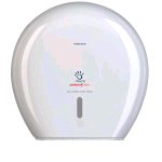 PAPERNET DISPENSER DEFEND TECH IN PLASTICA PER CARTA IGENICA MAXI JUMBO 34.5X34.5X14.8 CM BIANCO 
