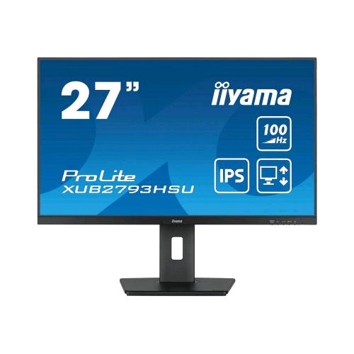IIYAMA PROLITE XUB2793HSU-B7 27" LED IPS FULL HD 16:9 300 CD/mq 1ms 100Hz ALTOPARLANTI HUB USB - 1x HDMI 1 x DISPLAYPORT NERO