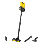 KAERCHER VC 4 SCOPA ELETTRICA SENZA FILO RICARICABILE 250W SERBATOIO 0.65LT BOCCHETTA PER PAVIMENTI E FESSURE SPAZZOLA 2 IN 1 GIALLO NERO