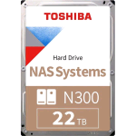 TOSHIBA N300 NAS SYSTEMS HDD INTERNO 22TB SATA III 6Gb/s 3.5" BUFFER 512MB 7.200rpm