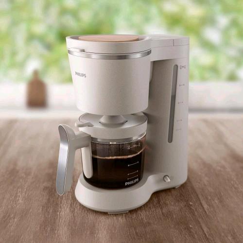PHILIPS HD5120/00 ECO CONSCIOUS MACCHINA DA CAFFE' AMERICANO CARAFFA IN VETRO 1.2 LT 15 TAZZE BIANCO SATINATO OPACO