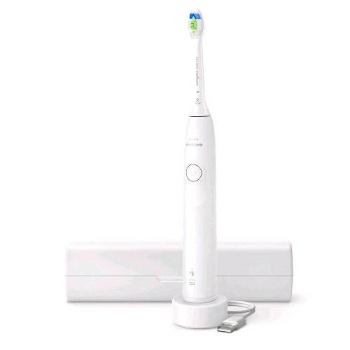 PHILIPS HX7108/02 SPAZZOLINO DA DENTI ELETTRICO RICARICABILE TECNOLOGIA SONICARE 5300 2 LIVELLI DI INTENSITA' CON CUSTODIA BIANCO 