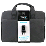 TUCANO KIT BORSA PER NOTEBOOK DA 15.6" TASCA FRONTALE CON TRACOLLA + ALIMENTATORE 20W USB/USBC NERO