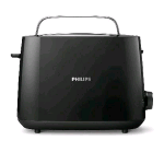 PHILIPS HD2581/90 TOSTAPANE ELETTRICO 1000W 2 FETTE 8 IMPOSTAZIONI AUTOSPEGNIMENTO VASSOIO RACCOGLIBRICIOLE NERO