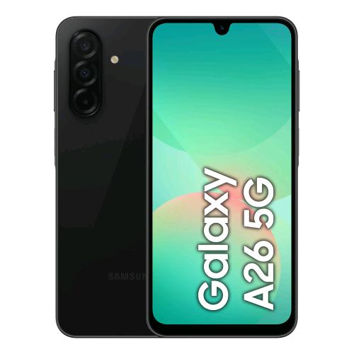 SAMSUNG A266 GALAXY A26 5G DUAL SIM 6.7" OCTA CORE 128GB MEMORIA ESPANDIBILE RAM 6GB 5G ITALIA BLACK