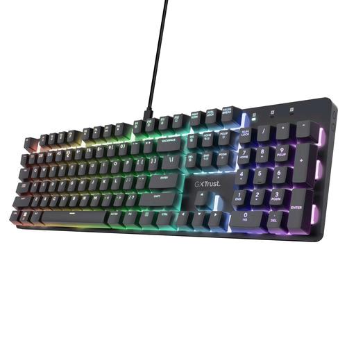 TRUST GXT871 ZORA TASTIERA GAMING MECCANICA RGB USB LAYOUT ITALIANO NERO