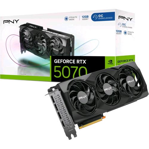 PNY GEFORCE RTX 5070 OC NVIDIA 12 GB GDDR7 DLSS4 TRIPLE FAN