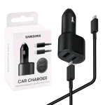 SAMSUNG CAR CHARGHER DUAL-PORT CARICABATTERIE DA AUTO 2 PORTE 45 W + 15 W USB-C + USB-A NERO