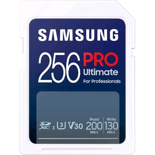 SAMSUNG PRO ULTIMATE SD CARD 256GB UHS-I U3, Fino a 200 MB/S
