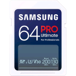 SAMSUNG PRO ULTIMATE SD CARD 64GB UHS-I U3, Fino a 200 MB/S