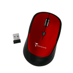 TECHMADE TM-XJ35-RED MOUSE OTTICO WIRELESS 2.4GHz 8.000-1.600 DPI REGOLABILI CON NANO RICEVITORE USB NERO ROSSO