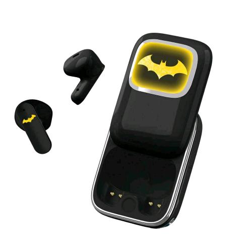 OTL BATMAN DARK KNIGHT SLIDE EARPODS AURICOLARI BLUETOOTH 5.3 TWS CON CUSTODIA DI RICARICA NERO