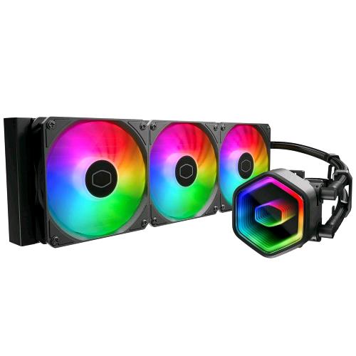 COOLER MASTER MASTERLIQUID 360 CORE II CPU SISTEMA RAFFREDDAMENTO A LIQUIDO  AIO 360mm (TDP max 280W) POMPA DOPPIA CAMERA GR9 VENTOLE ARGB AVANZATE KIT UNIVERSALE AMD INTEL MONTAGGIO RAPIDO NERO