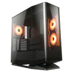 COUGAR FV270 RGB GAMING MID TOWER Mini ITX / Micro ATX / ATX / CEB / E-ATX FRONTALE E LATERALE IN VETRO TEMPERATO CURVATO SENZA CUCITURE NERO