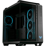 ASUS TUF GAMING GT502 HORIZON TG ARGB BLACK CHASSIS A DOPPIA CAMERA CON DESIGN PANORAMICO E PANNELLO IN VETRO, 4 VENTOLE ARGB PREINSTALLATE, PORTA USB-C AD ALTA VELOCITA' NERO