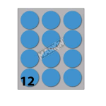 MARKIN ETICHETTE ADESIVE ROTONDE DIAMETRO 34 mm BLU CONF 120 Pz.