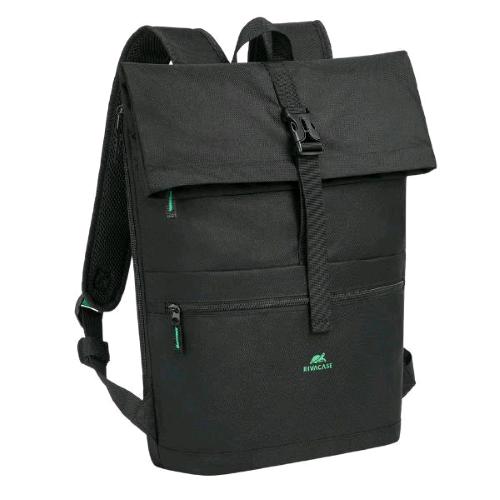 RIVACASE GREMIO ROLLTOP ECO ZAINO PER NOTEBOOK DA 15.6" IN POLIESTERE RICICLATO 5 SCOMPARTI GRIGIO