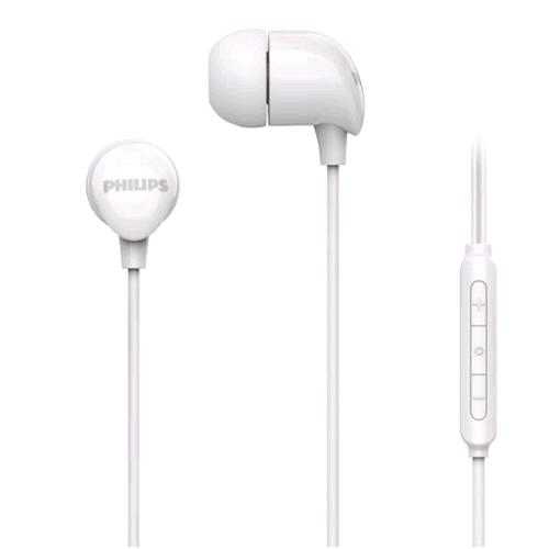 PHILIPS TAE2146WT CUFFIE AURICOLARI IN EAR A FILO CON MICROFONO USB-C CONTROLLO CHIAMATE E VOLUME/MUSICA DRIVER 10mm BASSI PROFONDI BIANCO