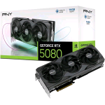 PNY GEFORCE RTX 5080 OVERCLOCKED TRIPLE FAN GPU NVIDIA 16 GB GDDR7 PCIe 5.0 16X