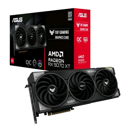 ASUS TUF GAMING TUF-RX9070XT-O16G-GAMING AMD RADEON RX 9070 XT 16 GB GDDR6 TRIPLE FAN PCI Express 5.0 - 1 x HDMI 3 x DISPLAYPORT