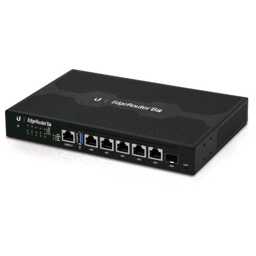 UBIQUITI ER-6P EDGE ROUTER 6 PORTE GIGABIT ETHERNET PoE NERO