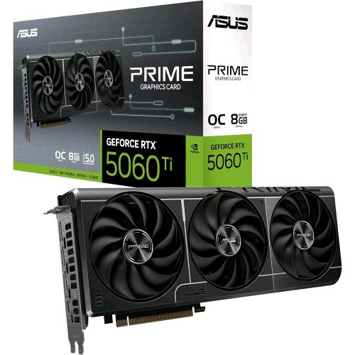 ASUS PRIME GEFORCE RTX 5060 Ti OC EDITION 8GB GDDR7 DLSS4 TRIPLE FAN PCI Express 5.0 - 1 x HDMI 3 x DISPLAYPORT