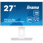 IIYAMA PROLITE XUB2792HSU-W6 27" LED FULL HD IPS 250 CD/mq CONTRASTO 1300:1 - 100Hz 0.4ms ALTOPARLANTI REGOLABILE IN ALTEZZA HDMI DISPLAYPORT BIANCO