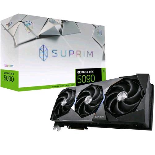 MSI GEFORCE RTX 5090 32G SUPRIM SOC 32GB GDDR7 DLSS4 TRIPLE FAN PCI Express x16 5.0 - 1 x HDMI 3 x DISPLAYPORT