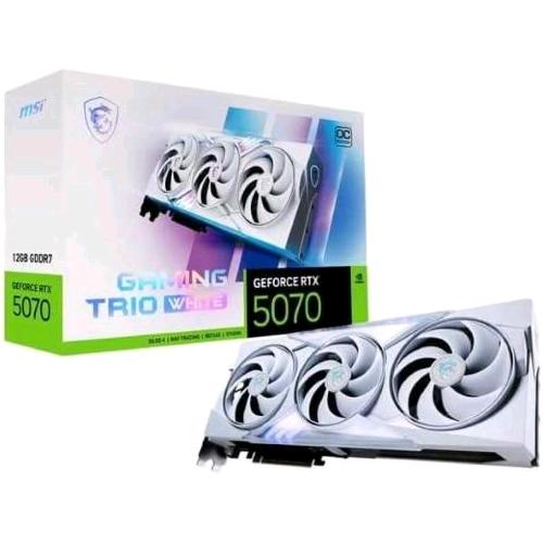 MSI GEFORCE RTX 5070 12G GAMING TRIO OC WHITE 12GB GDDR7 DLSS4 TRIPLE FAN PCI Express 5.0 - 1x HDMI 3 x DISPLAYPORT BIANCO