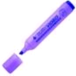 TRATTO VIDEO EVIDENZIATORE PUNTA A SCALPELLO VIOLA FLUO CONF 12 Pz.