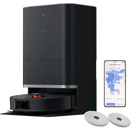 XIAOMI ROBOT VACUUM X20 MAX ROBOT ASPIRAPOLVERE LAVAPAVIMENTI, PANNO LATERALE ESTENSIBILE, AUTO-PULIZIA PANNI CON ACQUA CALDA A 55 GRADI, ASPIRAZIONE 8.000 PA, SVUOTAMENTO AUTOMATICO, CONTROLLO VOCALE NERO