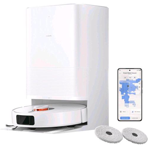 XIAOMI ROBOT VACUUM X20 PRO ROBOT ASPIRAPOLVERE LAVAPAVIMENTI, STAZIONE SMART ALL-IN-ONE, ASPIRAZIONE 7.000 PA, AUTO-PULIZIA PANNI E ASCIUGATURA CON ARIA CALDA, RILEVA TAPPETI, CONTROLLO VOCALE BIANCO