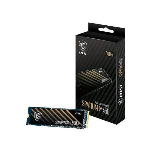 MSI SPATIUM M450 SSD 500GB M.2 NVMe PCI Express 4.0 3D NAND - LETTURA 3000 MB/s SCRITTURA 2000 MB/s