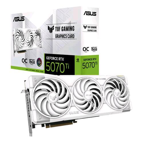 ASUS TUF GAMING TUF-RTX5070TI-O16G-WHITE-GAMING NVIDIA GEFORCE RTX 5070 Ti 16 GB GDDR7 TRIPLE FAN PCI Express 5.0 - 2 x HDMI 3 x DISPLAYPORT