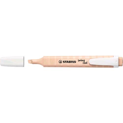 STABILO SWING COOL NATURE EVIDENZIATORE PUNTA A SCALPELLO 1/4 mm BEIGE CONF 10 Pz.