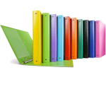 SEI ROTA NETTUNO RACCOGLITORE A 4 ANELLI DA 30 mm IN STRTOPAN 320X275X35 mm COLORI ASSORTITI CONF 10 Pz.