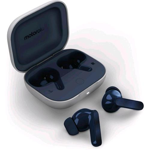 MOTOROLA MOTO BUDS CUFFIE WIRELESS, SUONO DI OTTIMA QUALITÀ E AUDIO AD ALTA RISOLUZIONE, CANCELLAZIONE ATTIVA DEL RUMORE DINAMICO, INTEGRAZIONE OTTIMALE CON L'ECOSISTEMA MOTO, BLU MARINO