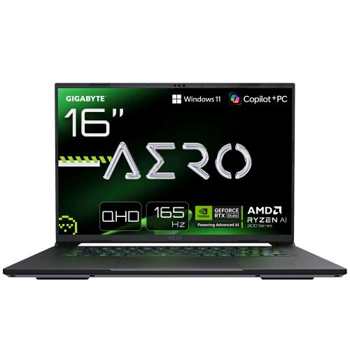 GIGABYTE AERO X16 LAPTOP GAMING COPILOT+ 16" WQXGA 165Hz 2560 x 1600 AMD RYZEN AI 7 350 RAM 16GB-SSD 1TB NVMe-NVIDIA GEFORCE RTX 5060 8GB-WI-FI 6E + GIGABIT LAN-WIN 11 HOME