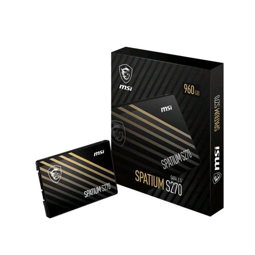 MSI SPATIUM S270 960GB SATA III 2.5" 3D NAND lettura: 500 MB/s- scrittura: 450 MB/s