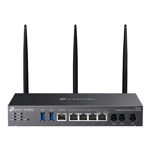 TP-LINK OMADA DR3650V V1 ROUTER GATEWAY WIRELESS WI-FI 6 GIGABIT ETHERNET DUAL-BAND (2.4 GHz/5 GHz) NERO