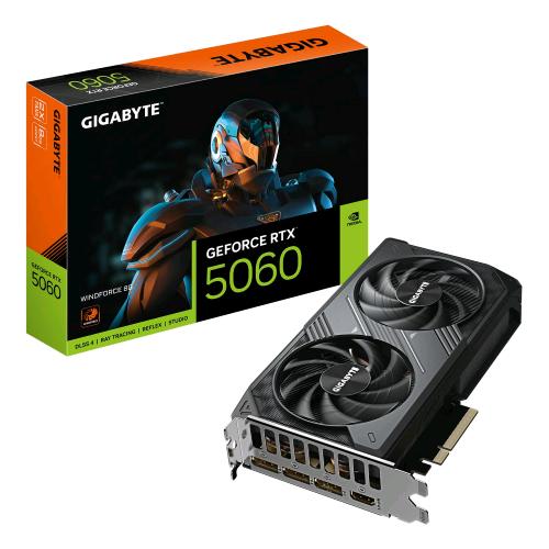 GIGABYTE GEFORCE RTX 5060 WINDFORCE 8GB GDDR7 DLSS4 DUAL FAN PCI Express 5.0 16x