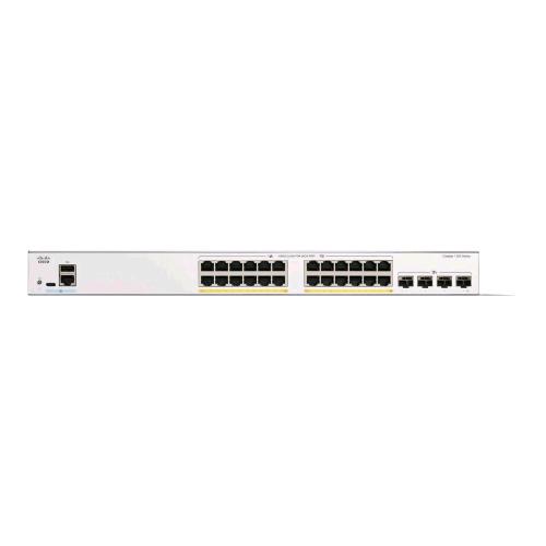 CISCO CATALYST 1300-24P-4X SWITCH GESTITO L3 24 x 10/100/1000 (PoE+) + 4 x 10 Gigabit SFP+ PoE+ (195 W) MONTABILE SU RACK