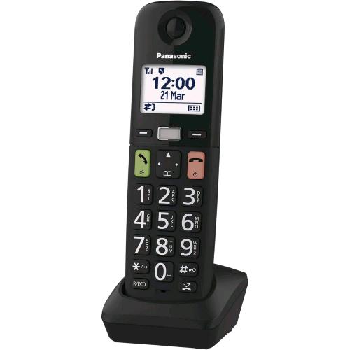 PANASONIC KX-TGUA10EXB RICEVITORE AGGIUNTIVO PER TELEFONI CORDLESS DIGITALI KX-TGU130/KX-TGU110, TASTI AMPI, FAV CALL, COMPATIBILE CON GLI APPARECCHI ACUSTICI, NECESSARIA UNITÀ PRINCIPALE, NERO