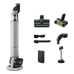 SAMSUNG VS80F28DLP/WA SCOPA ELETTRICA SENZA FILO SENZA SACCO CON CLEAN STATION FILTRO HEPA SPAZZOLA JET DUAL E ACCESSORI GRIGIO